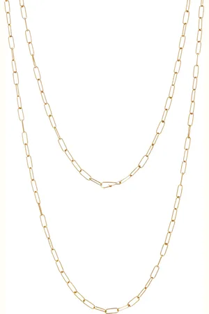 ANNOUSHKA Yellow Long Mini Cable Chain Necklace