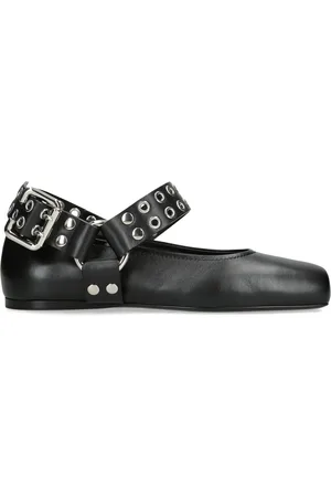 Alaïa Leather Biker Ballet Flats