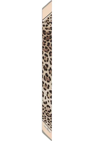 Dolce & Gabbana Kim Leopard Print Twill Headscarf