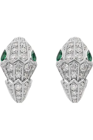 Bvlgari Gold, Diamond and Emerald Serpenti Earrings