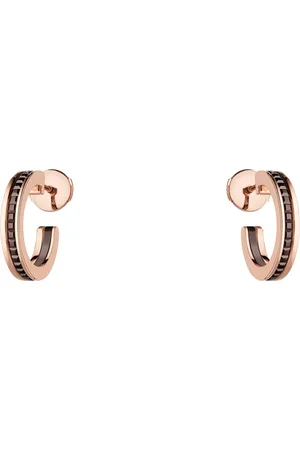Boucheron Rose and Brown Pvd Quatre Classique Hoop Earrings