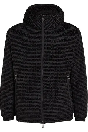 Emporio Armani Velvet Monogram Hooded Jacket