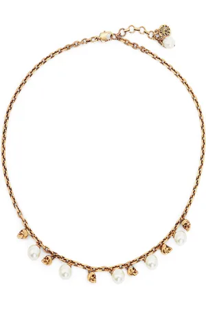 Alexander McQueen Skull and Faux Pearl Necklace