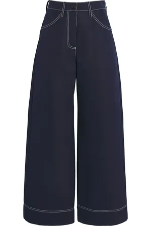 Claudie Pierlot Topstitched Wide-Leg Jeans