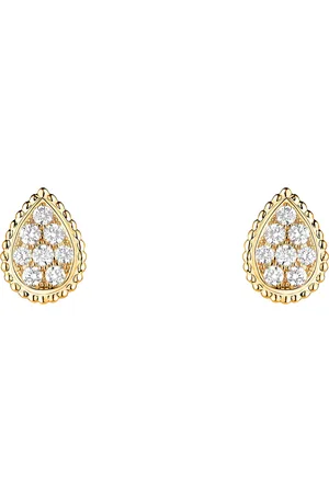 Boucheron Yellow Gold and Diamond Serpent Bohème Stud Earrings
