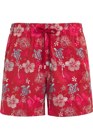 Vilebrequin Tropical Turtles Embroidered Mistral Swim Shorts