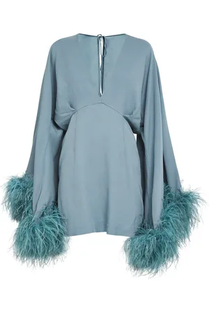 ‎Taller Marmo‎ Feather-Trim Magnifique Mini Dress