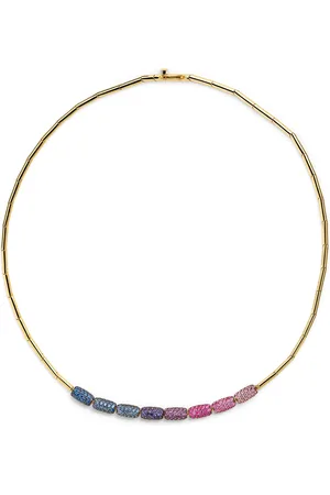 Emily P. Wheeler Yellow and Sapphire Barrel Necklace