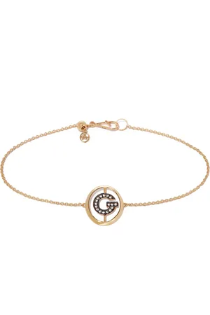 ANNOUSHKA Yellow and Diamond Initial G Bracelet