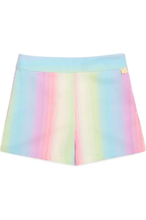 Billieblush Rainbow Stripe Denim Shorts