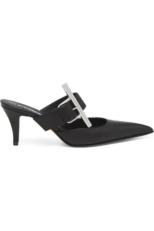 Alexander McQueen Leather Birdee Heeled Mules 70