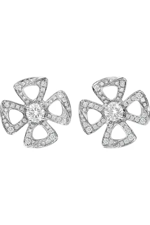 Bvlgari Gold and Diamond Fiorever Stud Earrings