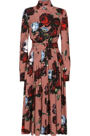 Dolce & Gabbana Silk Floral Shirt Dress