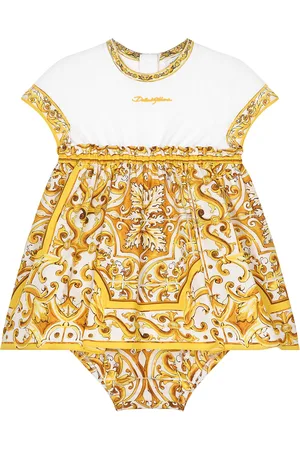 Dolce & Gabbana Cotton Printed Dress and Bloomers Set