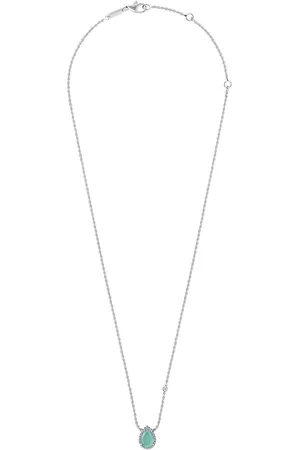 Boucheron White Gold, Diamond and Aquaprase Serpent Bohème Pendant