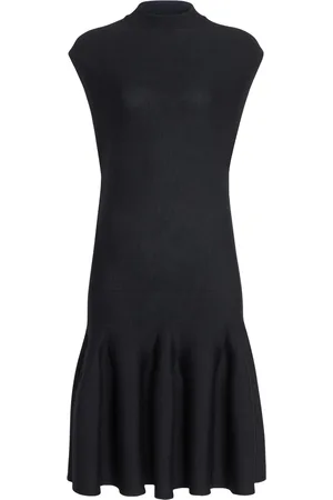 Alaïa Wool Dropped-Waist Mini Dress