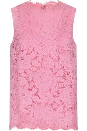 Dolce & Gabbana Lace Floral Sleeveless Top