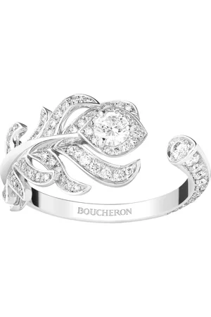 Boucheron White Gold and Diamond Plume de Paon Ring