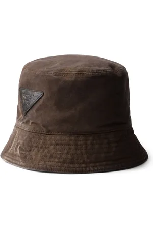Prada Cotton Triangle Bucket Hat
