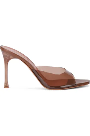 Amina Muaddi Glass Alexa Mules 95