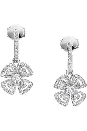 Bvlgari Gold and Diamond Fiorever Hoop Earrings