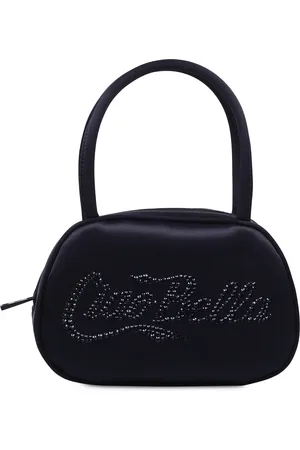 Amina Muaddi Mini Satin Amini Bella Top-Handle Bag