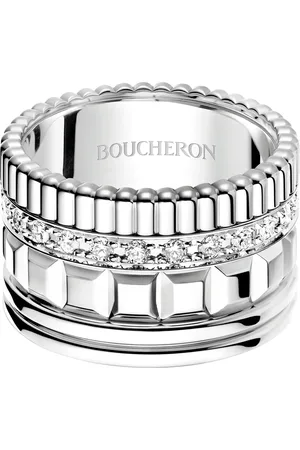 Boucheron Large White Gold and Diamond Quatre Radiant Ring