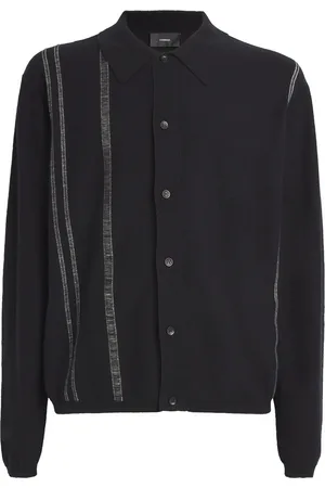 COMMAS Cotton-Cashmere Yarn Stripe Cardigan