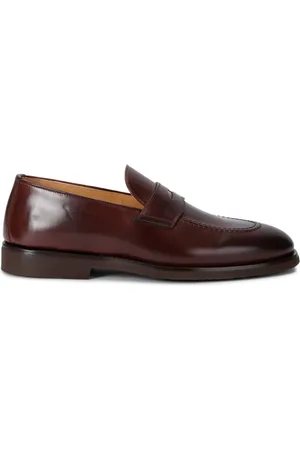 Brunello Cucinelli Leather Flex Penny Loafers