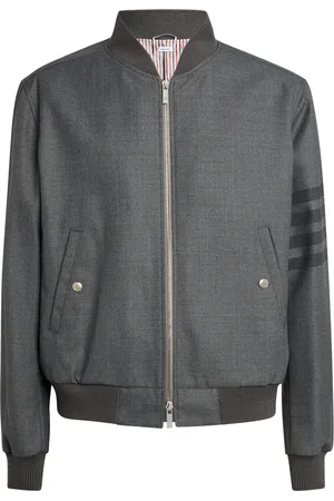 Thom Browne Wool-Blend 4-Bar Bomber Jacket