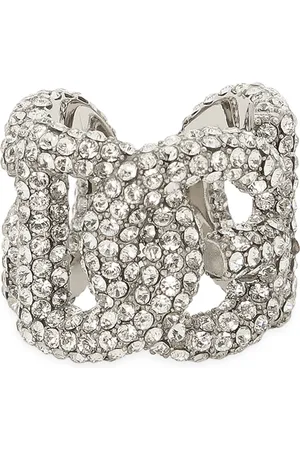 Dolce & Gabbana Embellished Dg Millennials Logo Ring