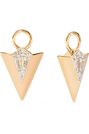 ANNOUSHKA Gold and Diamond Flight Arrow Earring Drops
