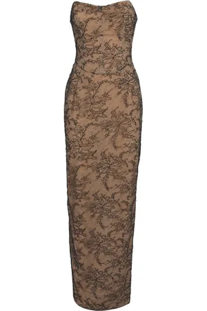 Alessandra Rich Lace Strapless Dress