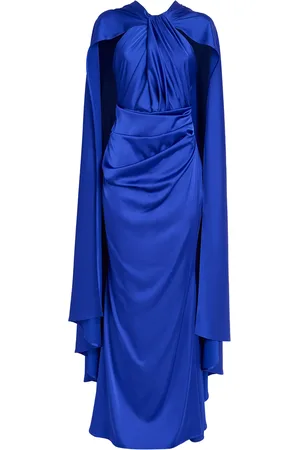 TALBOT RUNHOF Cape-Detail Halder Gown