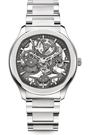 PIAGET Stainless Steel Polo Skeleton Grey-Hued Watch