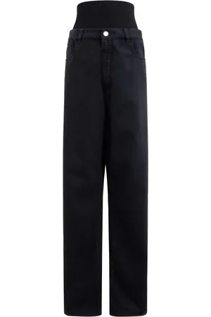 Alaïa Knitted-Band Straight Jeans