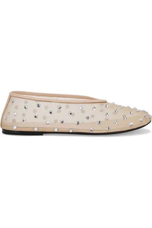 Khaite Mesh Crystal-Embellished Marcy Ballet Flats
