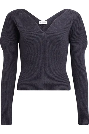 Alaïa Wool-Blend Heart Sweater