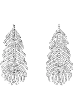 Boucheron Medium Gold and Diamond Plume de Paon Earrings