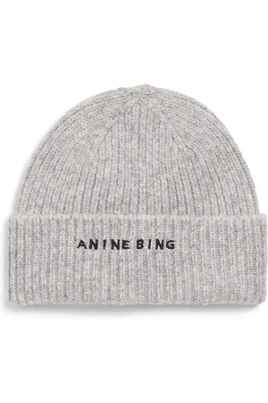 ANINE BING Knitted Logo Beanie