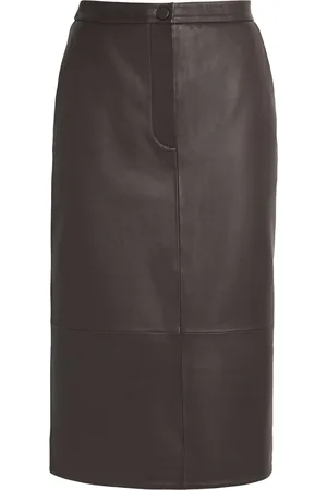 YVES SALOMON Nappa Leather Pencil Skirt