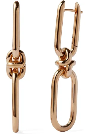 ANNOUSHKA Yellow Knuckle Classic Link Chain Earrings
