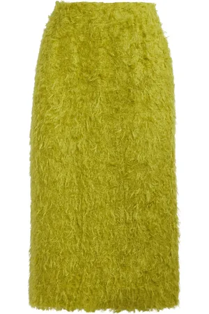 Carven Feathered Midi Skirt