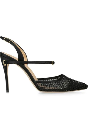 Jennifer Chamandi Crystal-Mesh Vittorio Slingback Pumps 105