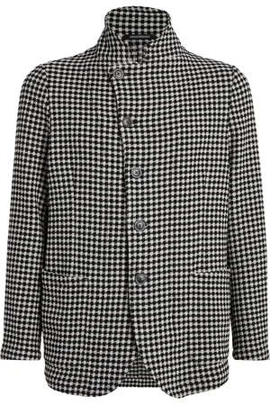 Emporio Armani Wool-Blend Houndstooth Blazer