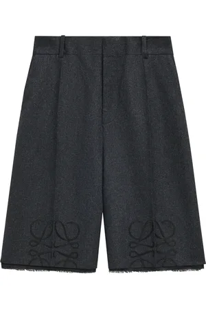 Loewe Wool-Cashmere Anagram Shorts