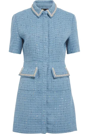 Maje Tweed Sequinned Mini Dress