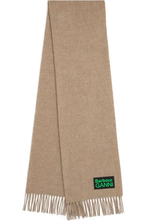 Barbour X Ganni Wool Logo Scarf