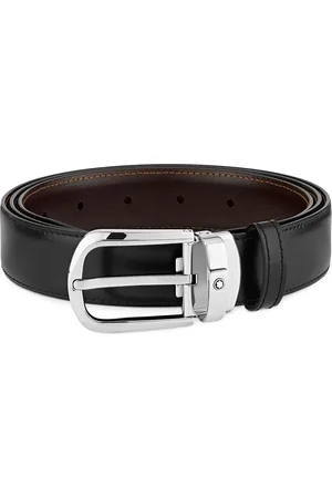 Montblanc Leather Horseshoe Reversible Belt
