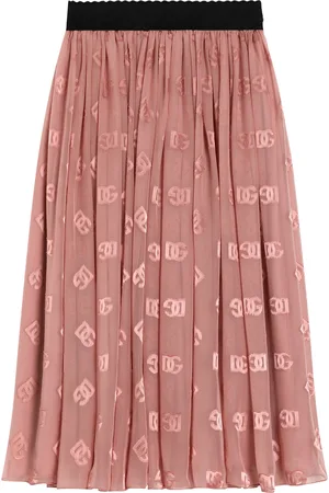 Dolce & Gabbana Chiffon Dg Logo Skirt